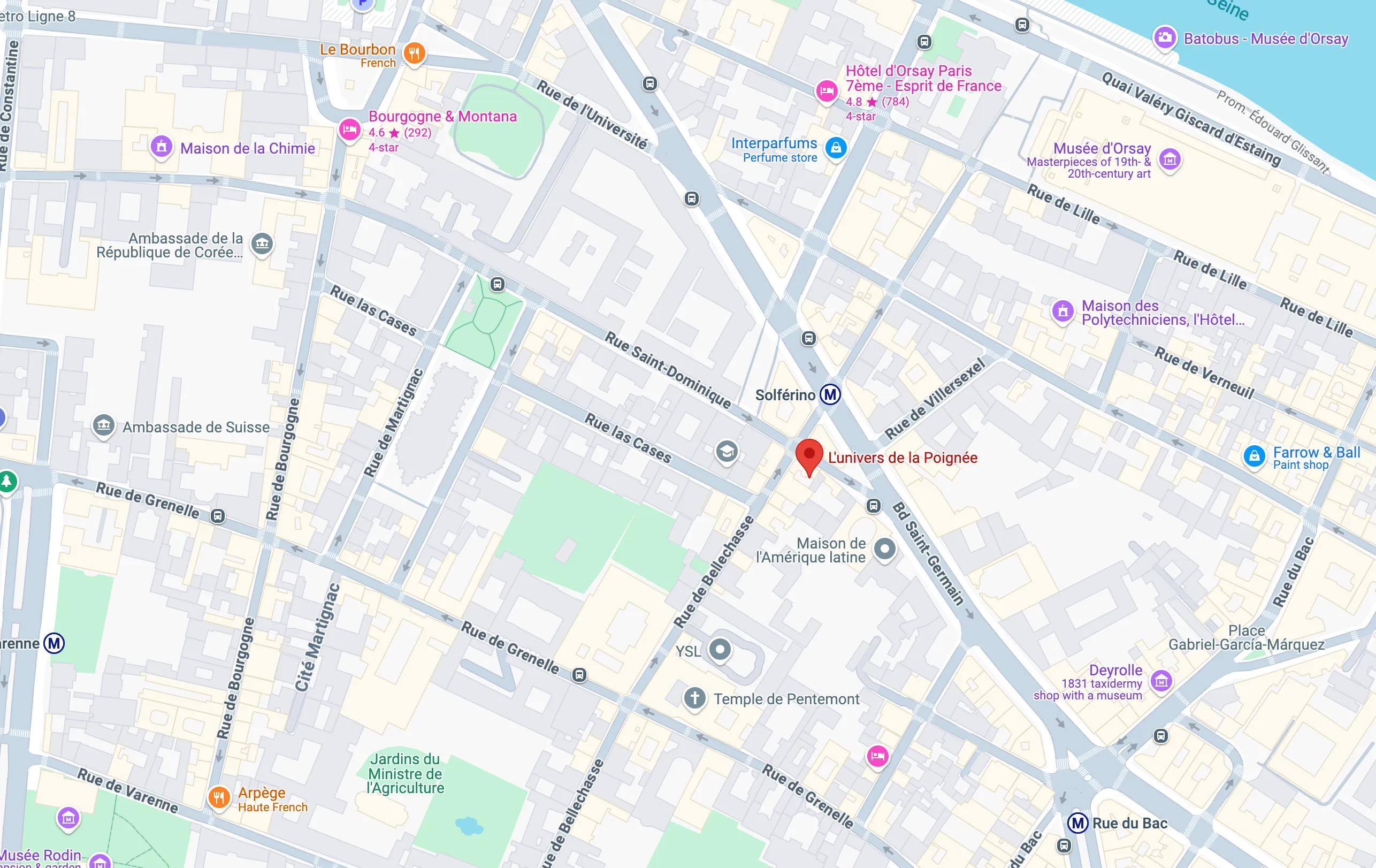 Carte d'accès au showroom